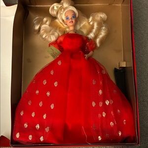 Evening Flame Barbie Doll (1993) in Vibrant Red Dress with Gold Details